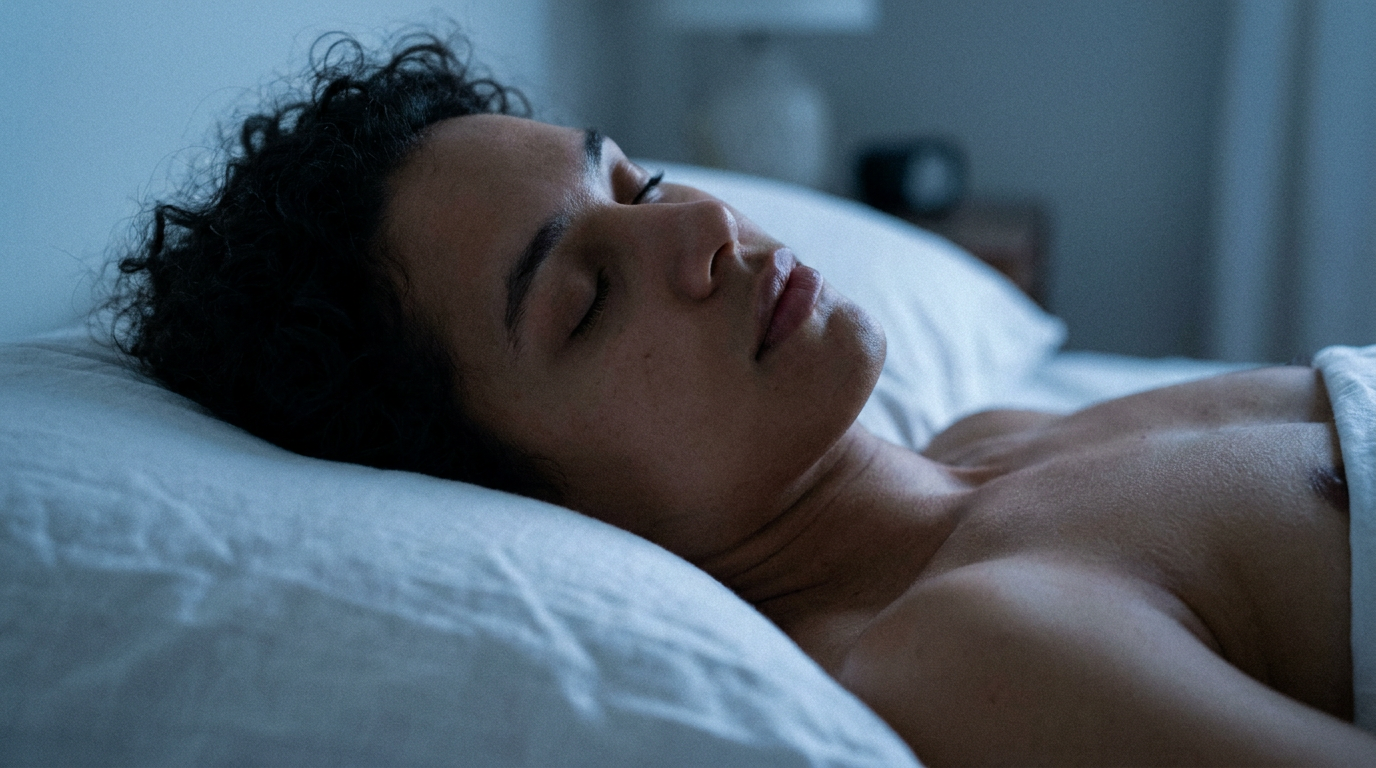 Personne dormant paisiblement avec respiration nasale