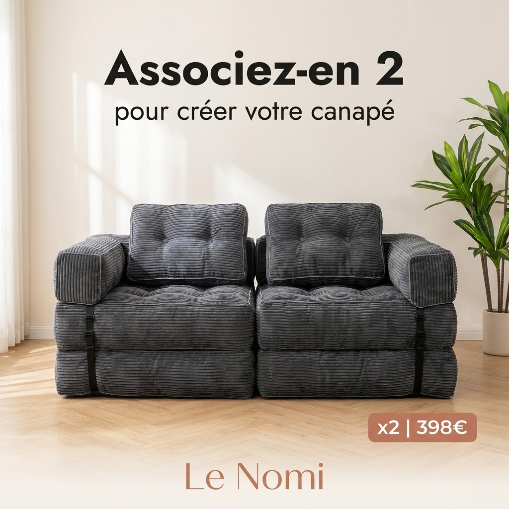 Le Nomi - Associez-en 2 pour creer votre canape x2 398 euros
